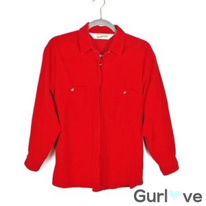 VTG Diane Von Furstenberg L Corduroy Button